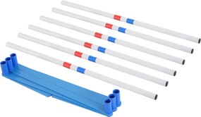 PawHut Drążki do Slalomu dla Psów Trening Agility Zestaw z Torbą PE Biały Niebieski | Aosom PL