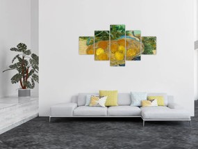 Obraz - Vincent van Gogh, Still Life of  Oranges and Lemons with  Blue Gloves, reprodukcje (125x70 cm)