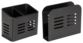 Metalowe stojaki na sztućce i serwetki zestaw 2 szt. Black Outdoor Kitchen Baco – Wenko