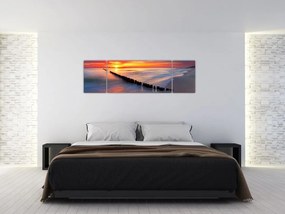 Obraz - Sunset, Baltic Sea, Poland (170x50 cm)