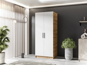 Szafa dwudrzwiowa GOLD 2D 78 dąb craft złoty + biały