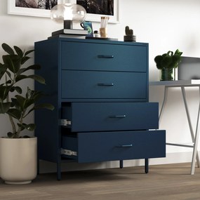 Komoda szafka metalowa granatowa Modern CARLA, 800 x 1015 x 400 mm