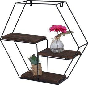 Półka ścienna MCW-K76,  ciemny brąz