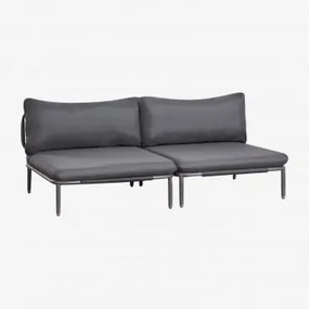 Sofa Modułowy Ogrodowy 2-częściowy Ze Stali Roubly Grafitowa Szarość - Sklum