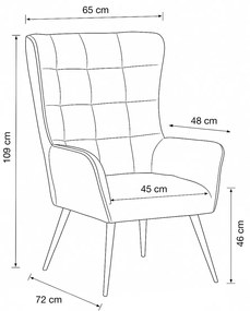 Fotel relaksacyjny 315 BLUE2, ciemnoniebieski