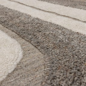 Szaro-beżowy dywan z mieszanki wełny 170x240 cm Moro – WOOOD