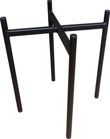 Taboret DIOR stelaż metalowy tkanina Welur : Kolor Stelaża - Czarny , Kolor tkaniny - VELVET - BL14, Typ tkaniny - Velvet