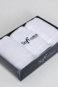 Zestaw podarunkowy małych ręczników MICRO COTTON, 3 szt Biały