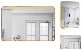 Lustro LOFT 60x80cm złote M-010 ścienne łazienkowe do salonu sypialni loftowe Industrialne minimalistyczne