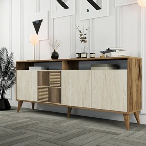 Szafka Milan 2 Walnut and Travertine