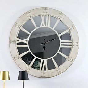 Zegar ścienny, lustrzany cyferblat ,średnica 80cm