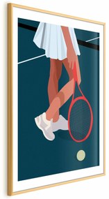Plakat Tenisistka 60x90 cm z ramą złotą z marginesem ARTGEIST B