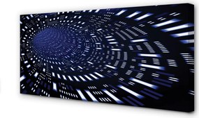 Zdjęcie na płótnie Błękitny Tunel Przestrzenny 3D