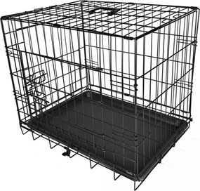 Leopet Składana klatka dla psa 76 x 45 x 51,5 cm, M, czarna