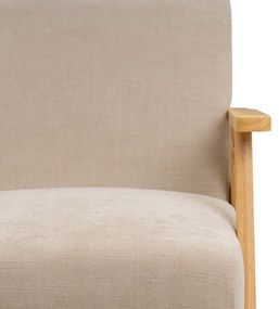 Beżowy fotel z tkaniny szenilowej Vintage – Casa Selección