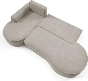 Narożnik MOLLY Lewostronny z funkcją spania, wolnostojący tkanina CURIO 11 Popielaty