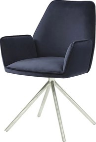 Krzesło do jadalni MCW-G67,  antracytowo-niebieski, stal nierdzewna