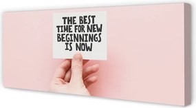 Obraz drukowany na płótnie Dłoń z Motywującym Hasłem