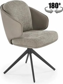 Krzesło tapicerowane K554 szare obracane