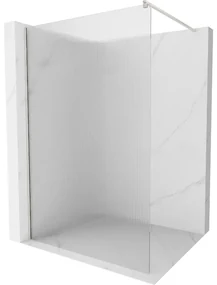 Mexen Kioto ścianka prysznicowa Walk-in 140 x 200 cm, prążki 8 mm, nikiel szczotkowany - 800-140-101-97-09