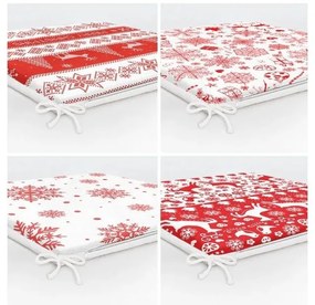 Poduszki na krzesła ze świątecznym motywem zestaw 4 szt. 40x40 cm Snowflakes – Mila Home