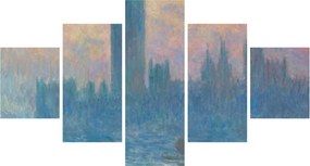 Obraz - Claude Monet, The Houses of Parliament, Sunset, reprodukcje (125x70 cm)