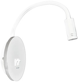 Lampka nocna, biała BASE 8W+2W WHITE, na kole
