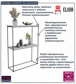 Klasyczna konsola pod lustro beton + czarny  S6-E59