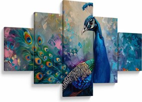 Obraz - Malowanie pawia (125x70 cm)