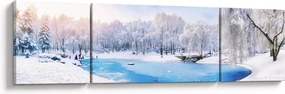 Obraz - Lodowe jezioro (170x50 cm)