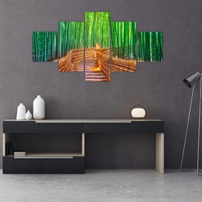Obraz - Japoński las bambusowy (125x70 cm)