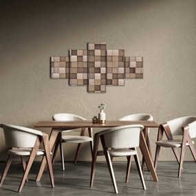 Obraz - Beżowe kostki (125x70 cm)