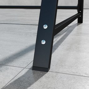 Outsunny 2-osobowa Huśtawka Ogrodowa z Regulowanym Daszkiem, 142 x 112 x 162cm, Czarna