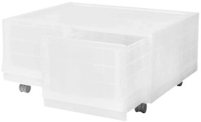 Modułowy pojemnik Wave twin Mist z kółkami 54,6 x43,4 x 22 cm, szeroki - 2 szuflady - kółka