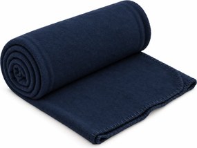 Koc z polaru MELVIRA DUO, granatowy Rozmiar: 150 x 200 cm