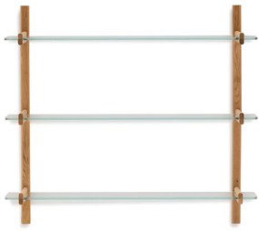 Szklany modułowy system półek w naturalnym kolorze 110x98x30,5 cm Sitra – Kave Home