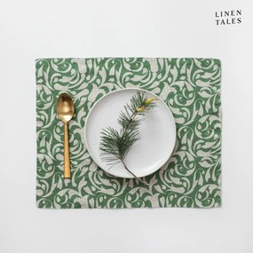 Lniana mata stołowa 35x45 cm Evergreen Damask – Linen Tales