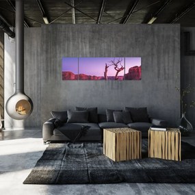 Obraz drzewa w pobliżu czerwonych skał (170x50 cm)