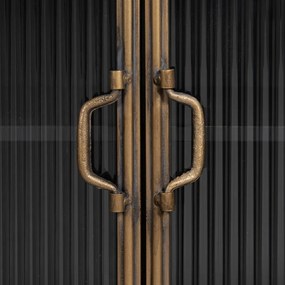 Czarna metalowa witryna 58x120 cm Brick – Ixia