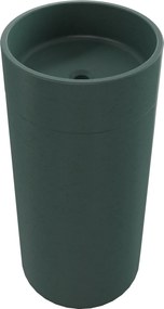 Umywalka betonowa wolostojąca bez otworu na baterię DELIS | Różne kolory : Kolor - Oliwkowy, Podłączenie syfonu - Do ściany