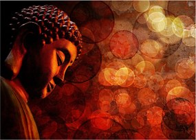 Obraz - Budda w odcieniach czerwieni (70x50 cm)