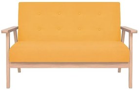 2-osobowa żółta sofa retro T4-H42