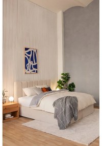 Beżowe łóżko kontynentalne 180x200 cm Olia Bold Line – Bonami Selection