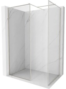 Mexen Kioto-F ścianka prysznicowa Walk-in z ramką 170 x 115 cm, transparent 8 mm, nikiel szczotkowany - 800-170-202-04-97-115