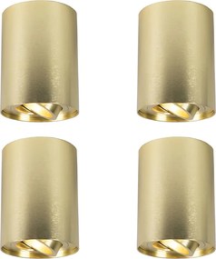 Zestaw 4 reflektorów regulowanych złoty/mosiężny - Rondoo up