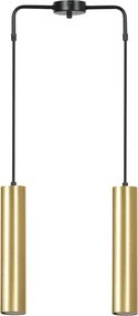Czarna podwójna lampa wisząca tuba - 6X D062 S8-W28