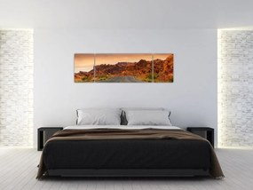 Obraz drogi i skał (170x50 cm)