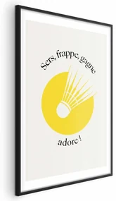 Plakat Lotka do badmintona 40x60 cm z ramą czarną z marginesem ARTGEIST B