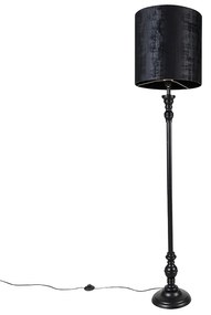 Klasyczna lampa stojąca czarna zkloszem czarnym 40 cm - Classico klasyczny/Antyczny Oswietlenie wewnetrzne