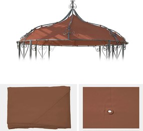 Wymiana pokrycia dachu pergoli Cabrera, terakota-brązowy